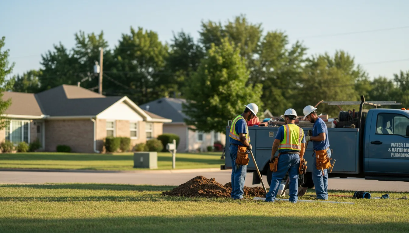 Residential water line and bathroom plumbing service in Grand Forks Afb, ND